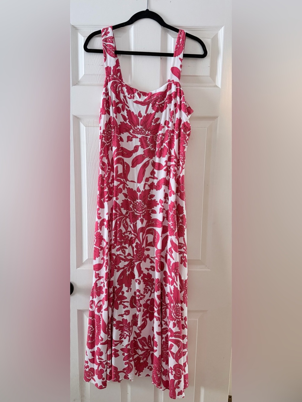 Halogen Floral Red and White Maxi Dress